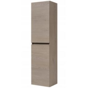 Szafka łazienkowa Furnidea 136 cm słupek wiszący 2 drzwi dąb ciemny Simple 1 szt.