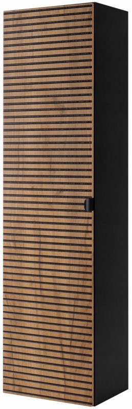 Szafka łazienkowa Furnidea 136 cm słupek wiszący czarny dąb craft frezowany LOFT 1 szt.