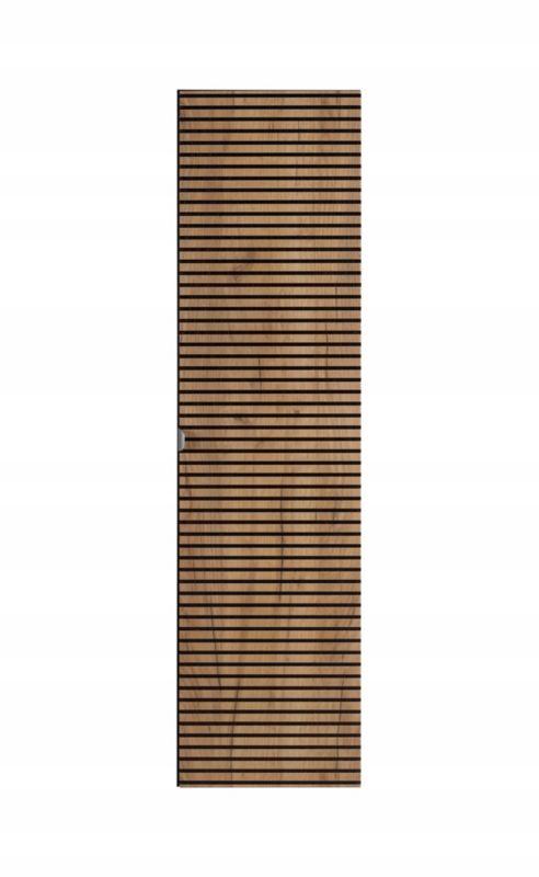 Szafka łazienkowa Furnidea 136 cm słupek wiszący czarny dąb craft frezowany LOFT 1 szt.