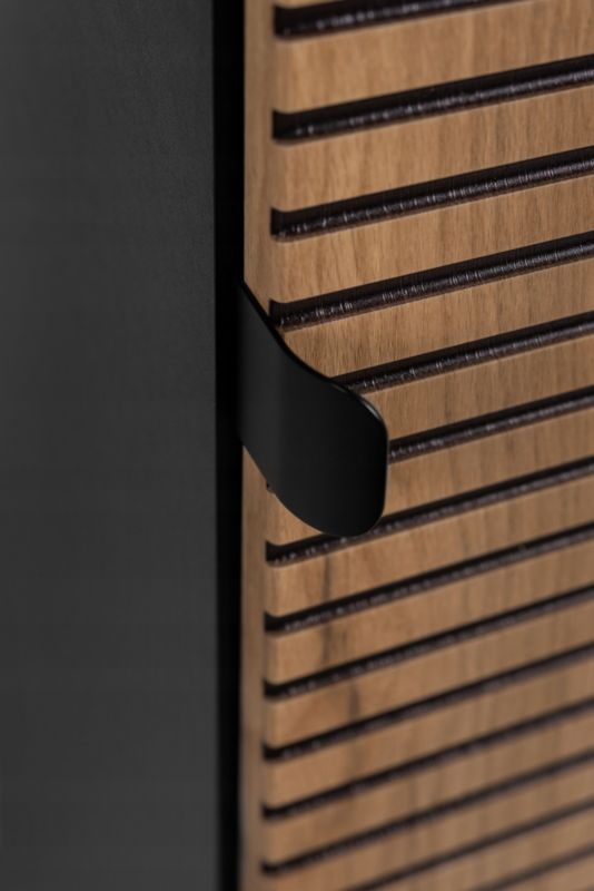 Szafka łazienkowa Furnidea 136 cm słupek wiszący czarny dąb craft frezowany LOFT 1 szt.
