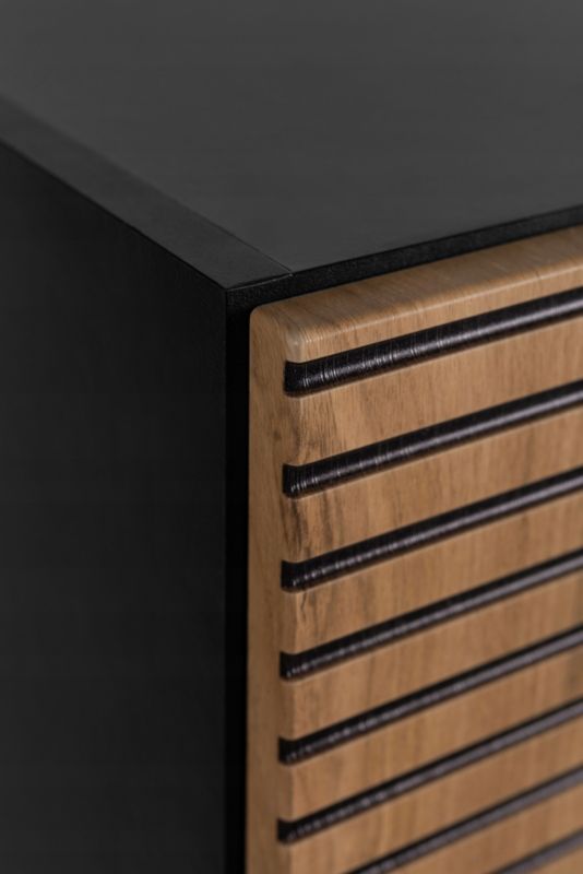 Szafka łazienkowa Furnidea 136 cm słupek wiszący czarny dąb craft frezowany LOFT 1 szt.