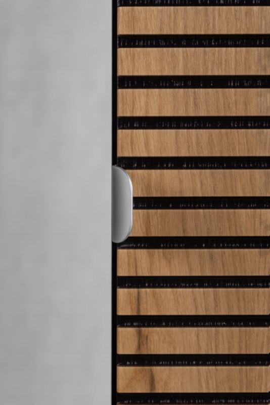 Szafka łazienkowa Furnidea 136 cm słupek wiszący czarny dąb craft frezowany LOFT 1 szt.