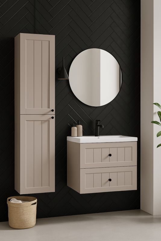 Szafka łazienkowa Furnidea 136 cm słupek wiszący kaszmir GUSTO 1 szt.
