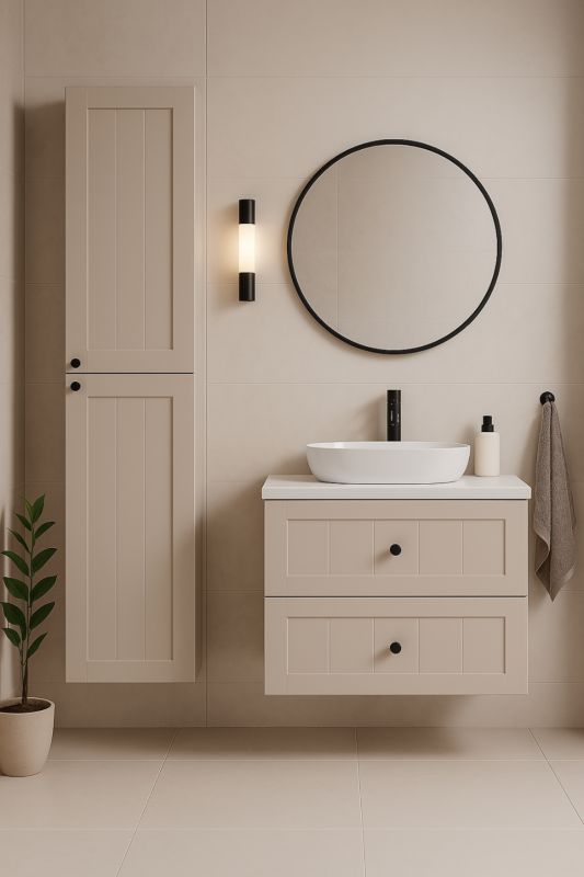 Szafka łazienkowa Furnidea 136 cm słupek wiszący kaszmir GUSTO 1 szt.