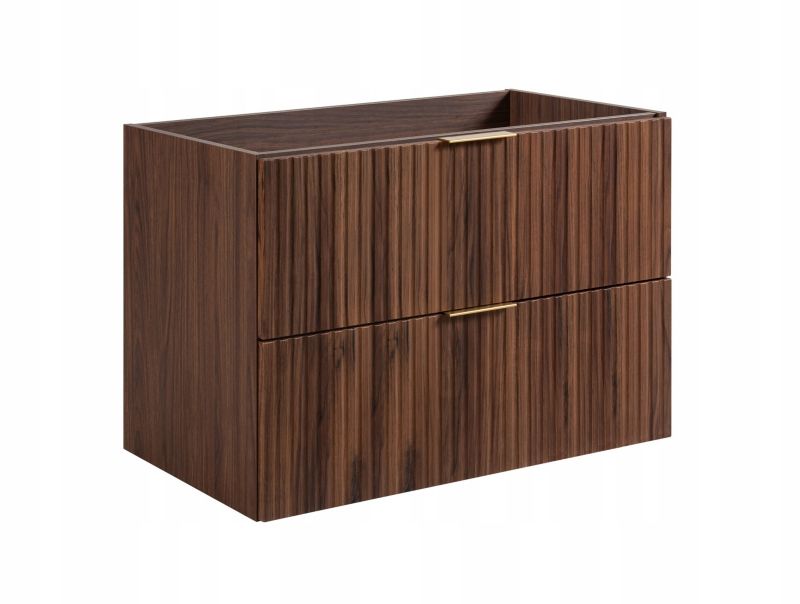 Szafka łazienkowa Furnidea 160 cm orzech ryflowana Flow 1 szt.