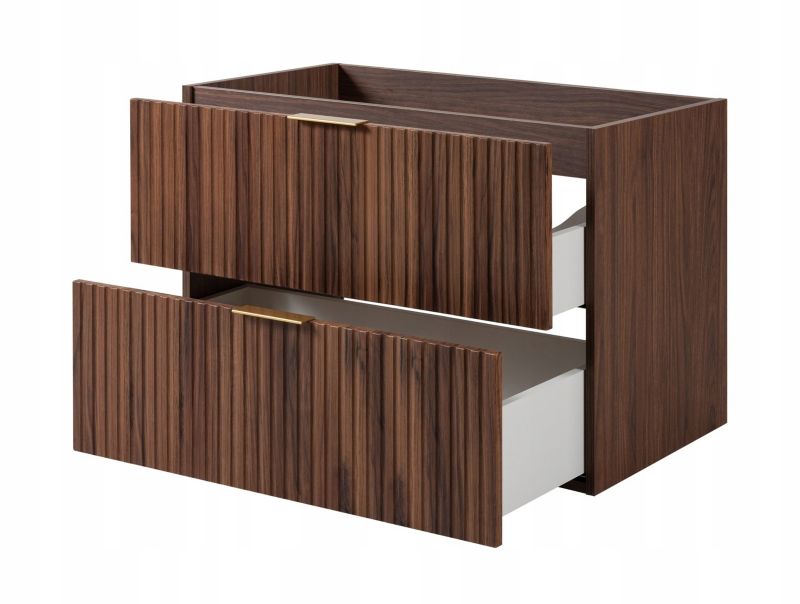 Szafka łazienkowa Furnidea 160 cm orzech ryflowana Flow 1 szt.