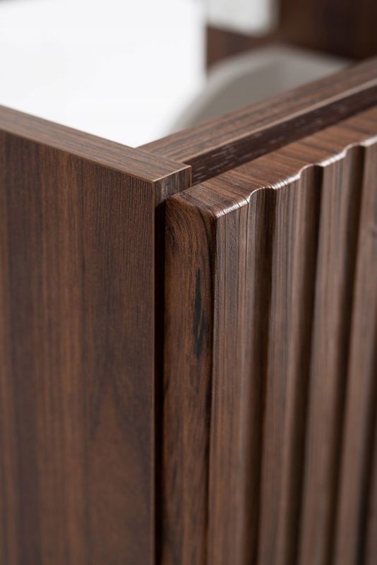 Szafka łazienkowa Furnidea 160 cm orzech ryflowana Flow 1 szt.