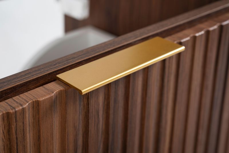 Szafka łazienkowa Furnidea 160 cm orzech ryflowana Flow 1 szt.
