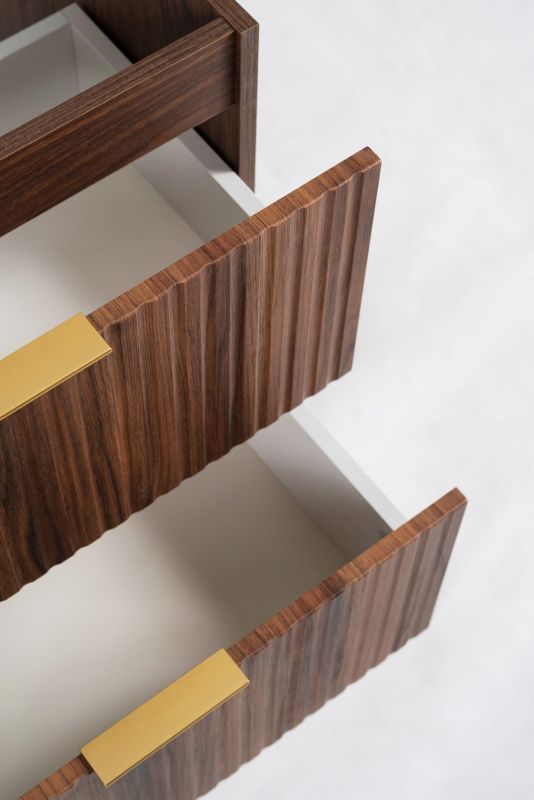 Szafka łazienkowa Furnidea 160 cm orzech ryflowana Flow 1 szt.