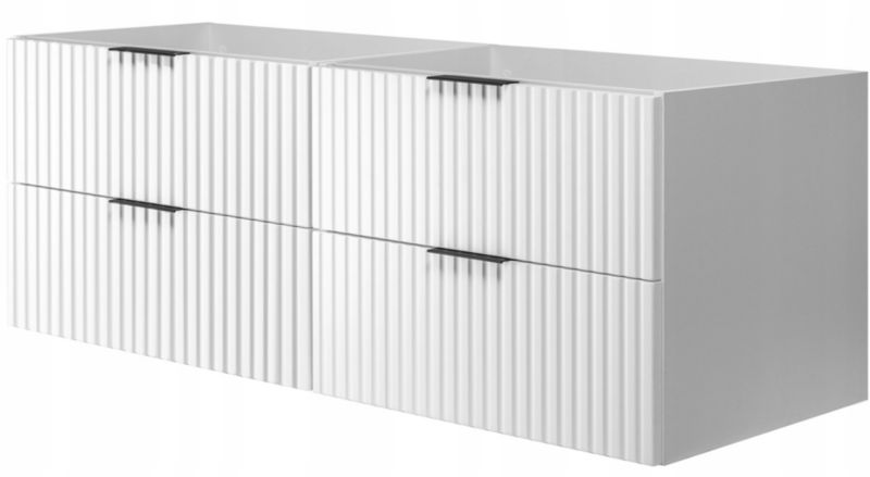 Szafka łazienkowa Furnidea 160 cm wisząca ryflowana 4 szuflady Flow 1 szt.