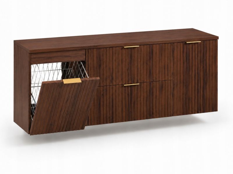 Szafka Łazienkowa Furnidea 160 cm z Blatem Dąb Orzech FLOW 2 KOSZE 1 szt.