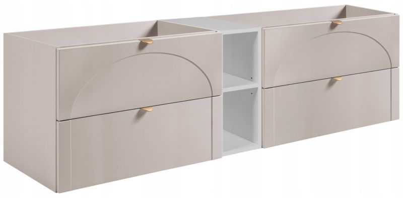 Szafka łazienkowa Furnidea 180 cm kaszmir regał biały AURA 1szt.