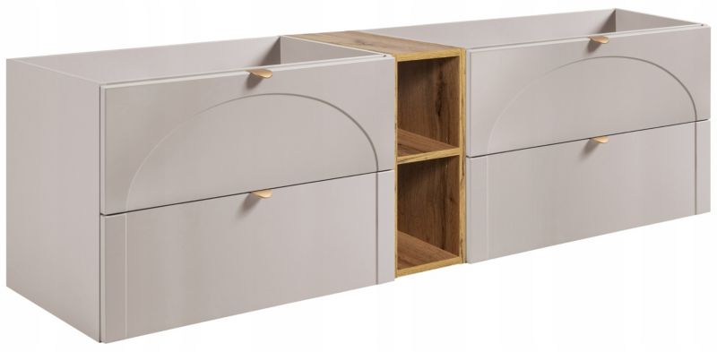 Szafka łazienkowa Furnidea 180 cm kaszmir regał dąb craft AURA 1szt.