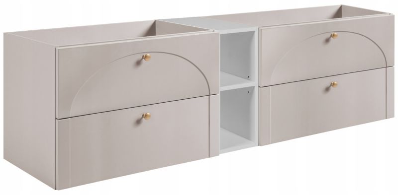 Szafka łazienkowa Furnidea 180 cm kaszmir regał gałka AURA 1 szt.
