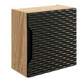 Szafka łazienkowa Furnidea 35 cm wisząca czarna front 3D Ocean kwadratowa 1 szt.