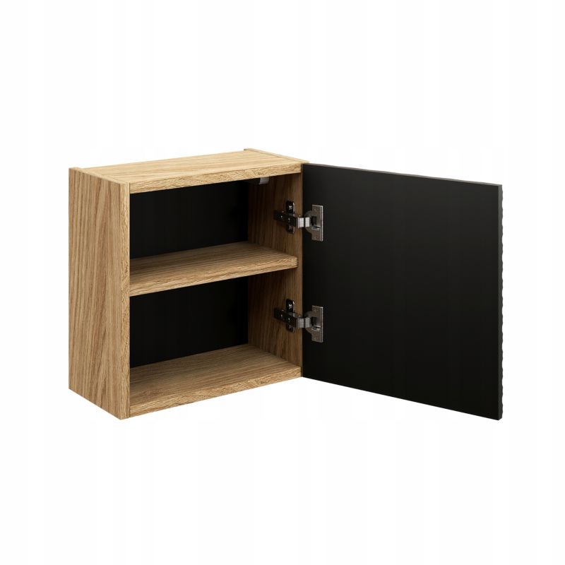 Szafka łazienkowa Furnidea 35 cm wisząca czarna front 3D Ocean kwadratowa 1 szt.