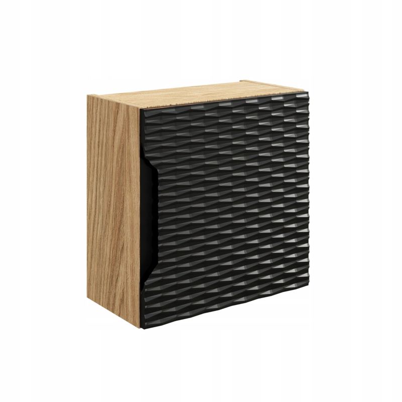 Szafka łazienkowa Furnidea 35 cm wisząca czarna front 3D Ocean kwadratowa 1 szt.