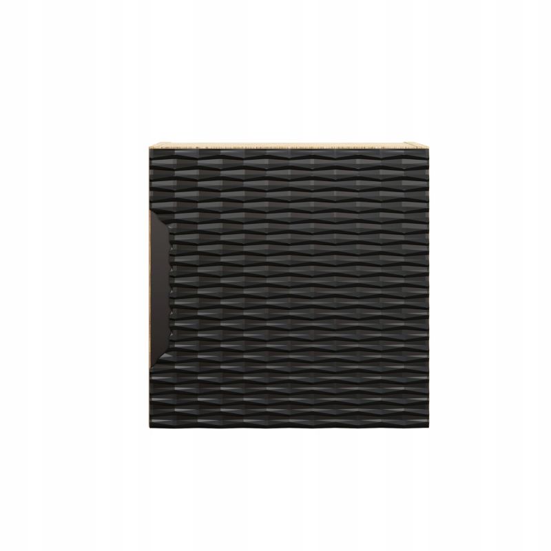 Szafka łazienkowa Furnidea 35 cm wisząca czarna front 3D Ocean kwadratowa 1 szt.