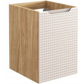 Szafka łazienkowa Furnidea 40 cm beżowy dąb front 3D MDF Luxor 1 szt.