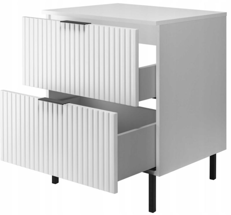 Szafka łazienkowa Furnidea 60 cm biała z blatem i nóżkami FLOW 1 szt.