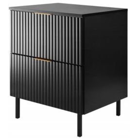 Szafka łazienkowa Furnidea 60 cm czarna z blatem i nóżkami FLOW 1 szt.