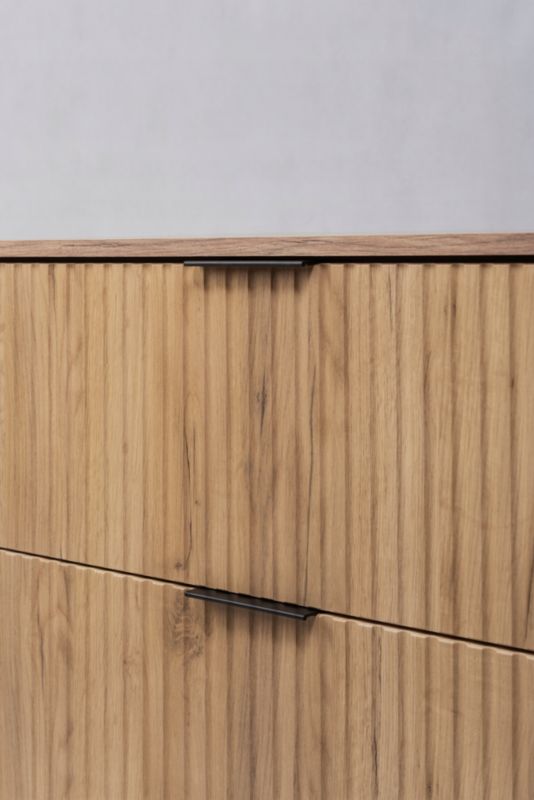 Szafka łazienkowa Furnidea 60 cm dąb craft ryflowana z nóżkami FLOW 1 szt.