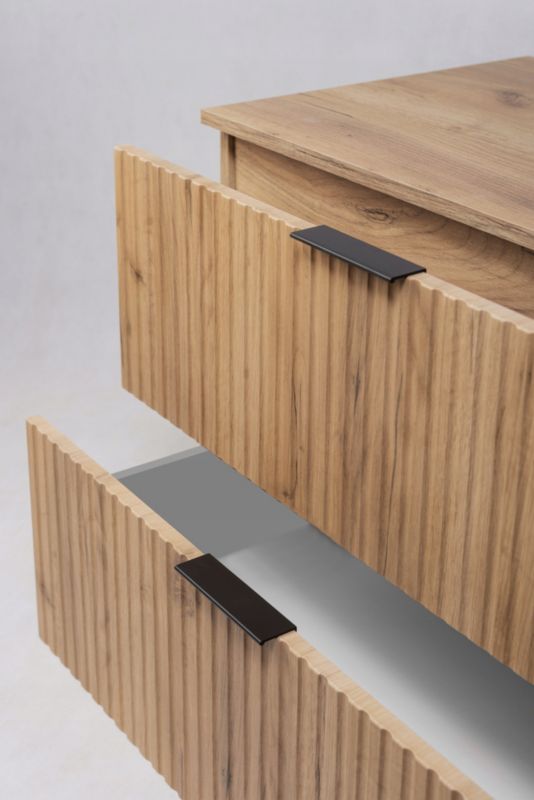 Szafka łazienkowa Furnidea 60 cm dąb craft ryflowana z nóżkami FLOW 1 szt.