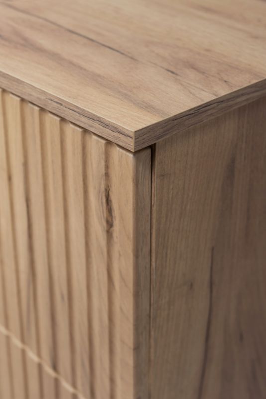 Szafka łazienkowa Furnidea 60 cm dąb craft ryflowana z nóżkami FLOW 1 szt.