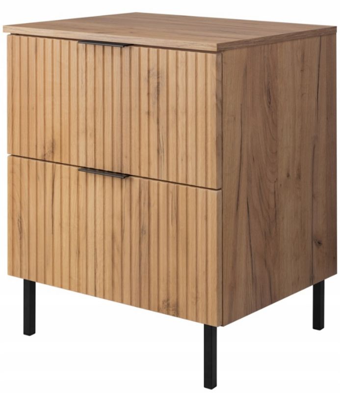 Szafka łazienkowa Furnidea 60 cm dąb craft z blatem i nóżkami FLOW 1 szt.