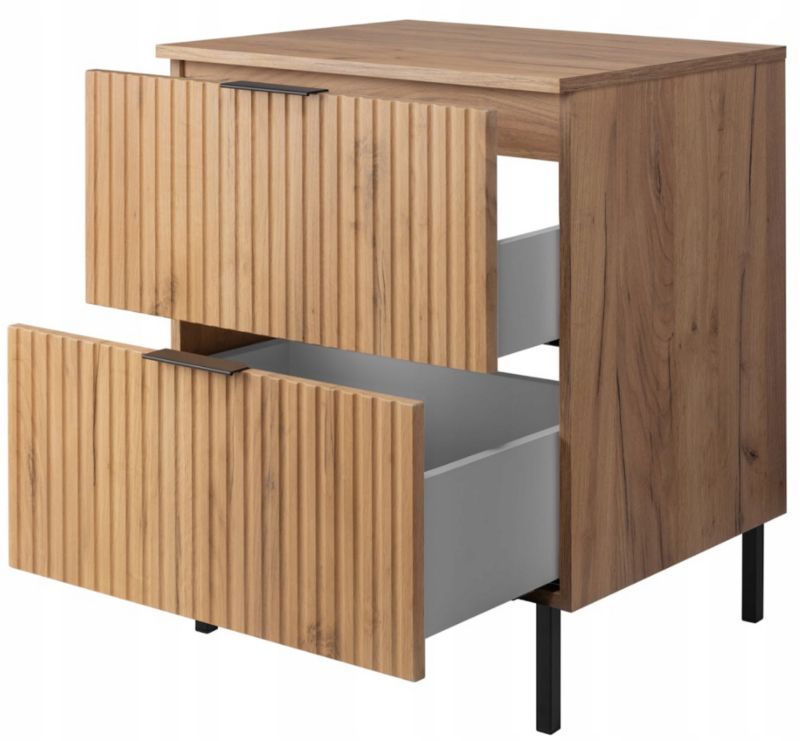 Szafka łazienkowa Furnidea 60 cm dąb craft z blatem i nóżkami FLOW 1 szt.