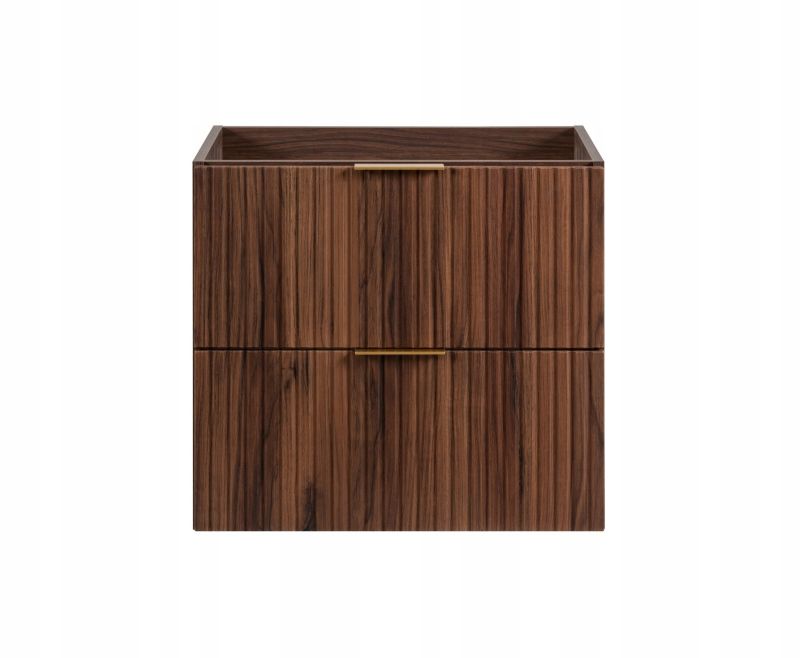 Szafka łazienkowa Furnidea 60 cm orzech 2 szuflady ryflowana Flow 1 szt.