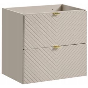 Szafka łazienkowa Furnidea 60 cm wisząca kaszmirowa frezowana z 2 szufladami VIVA 1 szt.