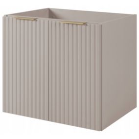 Szafka łazienkowa Furnidea 60 cm wisząca pod umywalkę ryflowana kaszmir mat Flow 1 szt.
