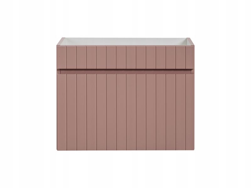 Szafka łazienkowa Furnidea 60 cm wisząca różowa front ryflowany Iconic 1 szt.