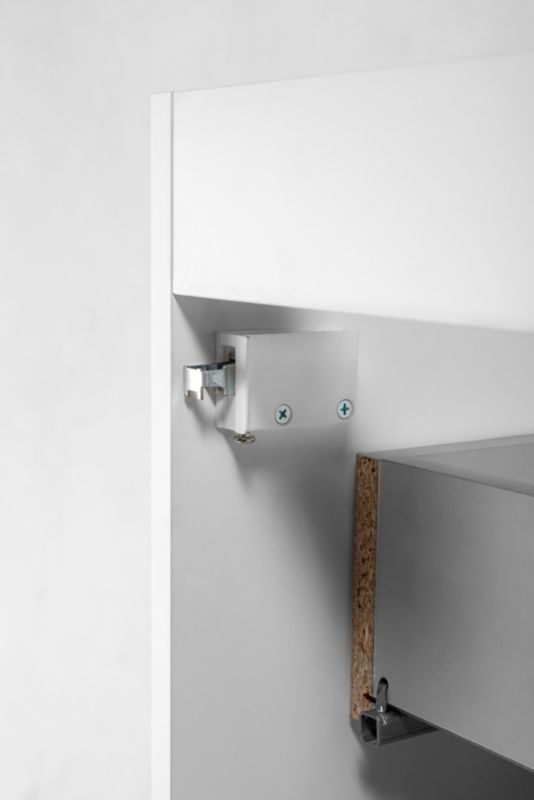 Szafka łazienkowa Furnidea 60 cm wisząca ryflowana 2 szuflady biały blat Flow 1 szt.