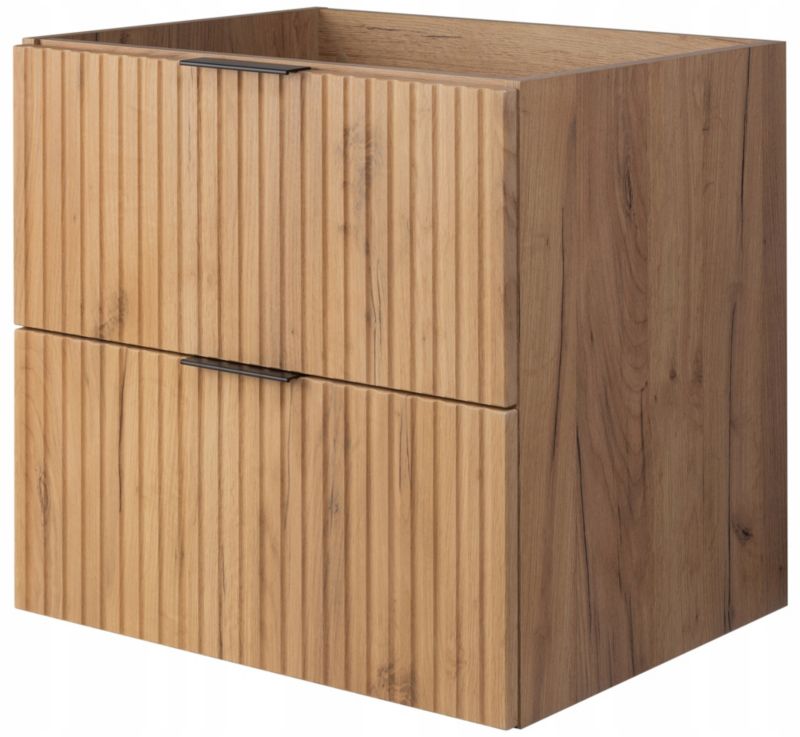 Szafka łazienkowa Furnidea 60 cm wisząca ryflowana 2 szuflady Flow 1 szt.