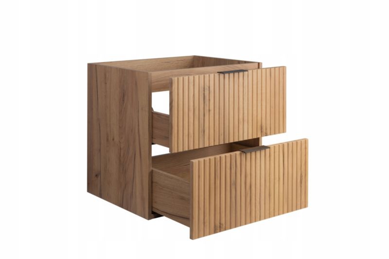 Szafka łazienkowa Furnidea 60 cm wisząca ryflowana 2 szuflady Flow 1 szt.