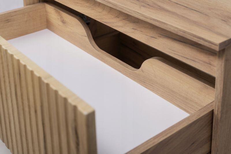 Szafka łazienkowa Furnidea 60 cm wisząca ryflowana 2 szuflady Flow 1 szt.