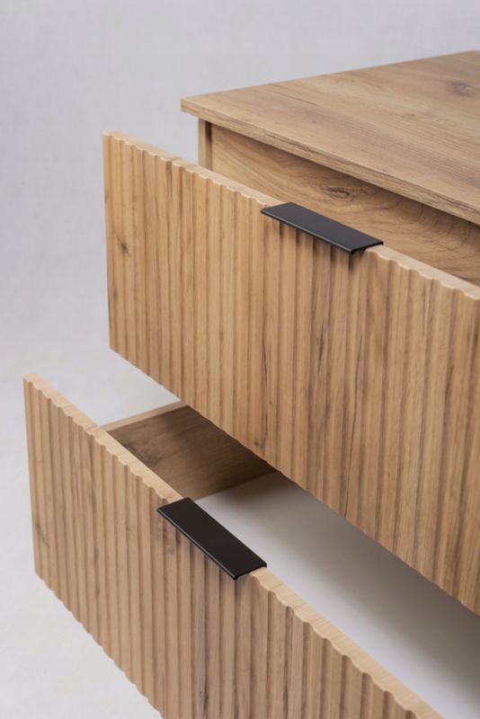 Szafka łazienkowa Furnidea 60 cm wisząca ryflowana 2 szuflady Flow 1 szt.
