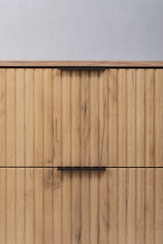 Szafka łazienkowa Furnidea 60 cm wisząca z blatem dąb craft złoty Flow 2 szuflady 1 szt.