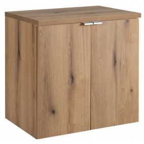 Szafka łazienkowa Furnidea 60 cm Wisząca z Blatem Dąb Nova Oak 2 Drzwi 1 szt.