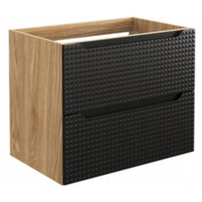 Szafka łazienkowa Furnidea 70 cm pod umywalkę czarna dąb Luxor 1 szt.