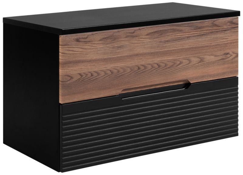 Szafka łazienkowa Furnidea 80 cm czarny orzech z blatem frezowane fronty Avella 1 szt.