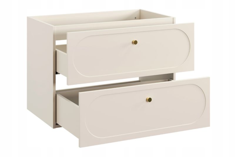 Szafka łazienkowa Furnidea 80 cm pod umywalkę wisząca beż piaskowy Donna Sand 1 szt.