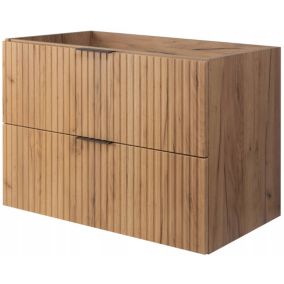 Szafka łazienkowa Furnidea 80 cm wisząca ryflowana 2 szuflady Flow 1 szt.
