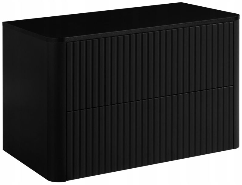 Szafka łazienkowa Furnidea 80 cm z blatem czarna Linea 1 szt.