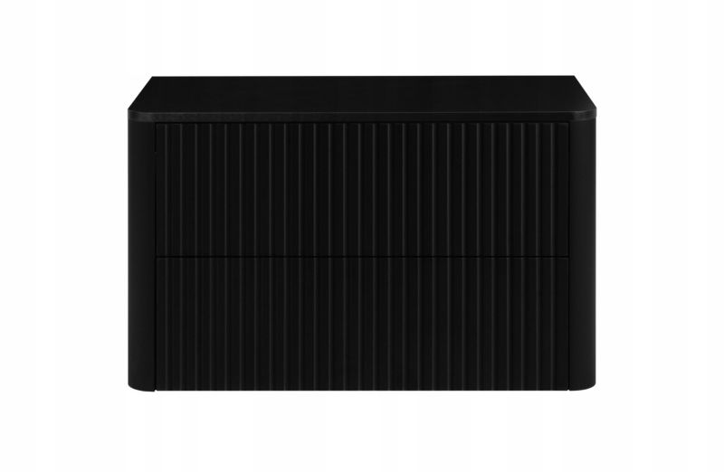 Szafka łazienkowa Furnidea 80 cm z blatem czarna Linea 1 szt.