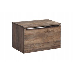 Szafka łazienkowa Furnidea 80 cm z blatem dąb 2 szuflady Santa Fe Oak 1 szt.