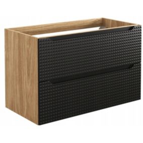 Szafka łazienkowa Furnidea 90 cm pod umywalkę czarna dąb Luxor 1 szt.