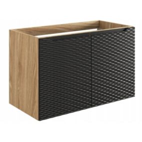 Szafka łazienkowa Furnidea 90 cm wisząca 2 drzwi czarna front 3D Ocean 1 szt.